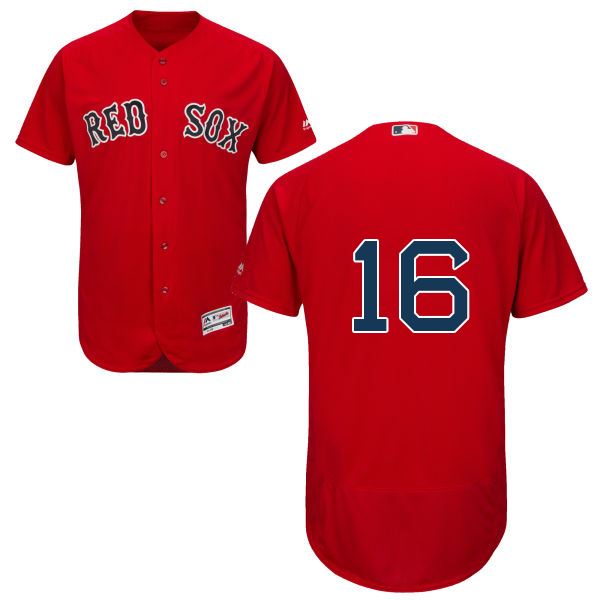Red Sox #16 Andrew Benintendi Red Flexbase Authentic Collection Stitched MLB Jersey